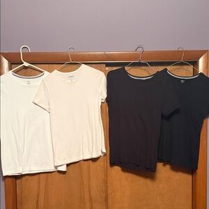 Classic White and Black Women's Tops